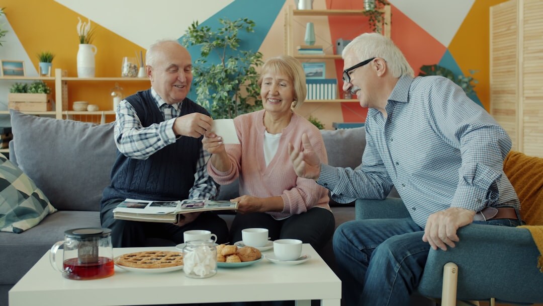 seniors sharing meal together
