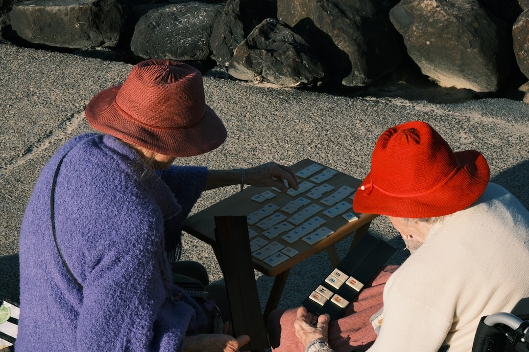 seniors playing cards together